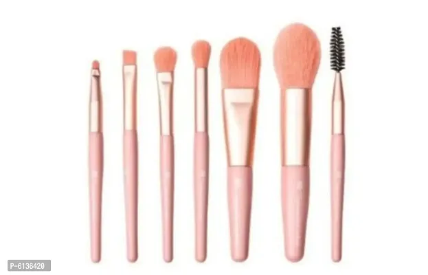 Cosmetic eyebrow eyeshadow powder brush lip makeup brushes cosmetic brush 8pc (pink)-thumb0