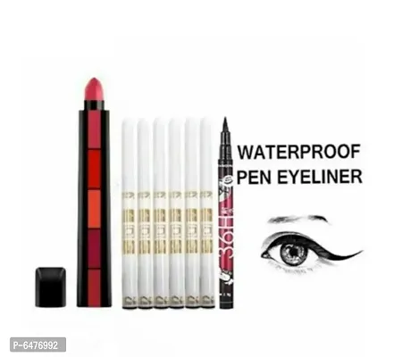 5in1 lipstick, pack of 6 ads kajal and 1 Eyeliner 36hour