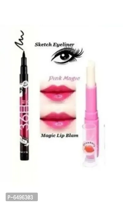 36hour Eyeliner and pink magic lip balm