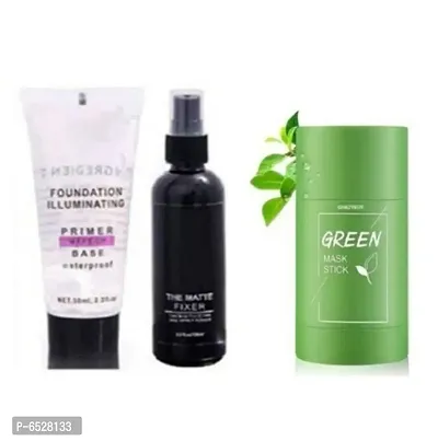 Primer Fixer And Green Mask Stick Skin Care Face