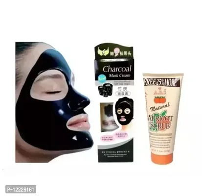 Charcoal Face Mask And Apricot Scrub Skin Care-thumb0