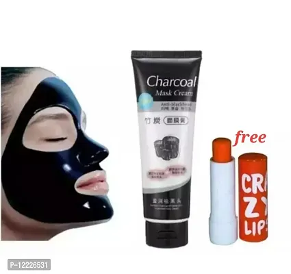 Buy charcoal face mask and get 1 crazy lip balm free