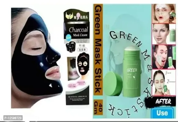 Charcoal face mask and green mask stick-thumb0