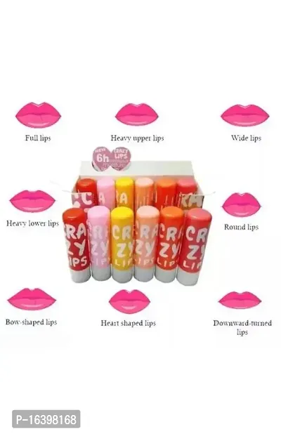 Crazy lip balm (pack of 6) multicolur