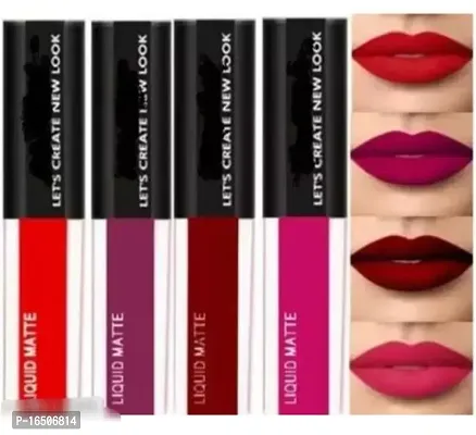 4 multicoloured liquid matte lipsticks