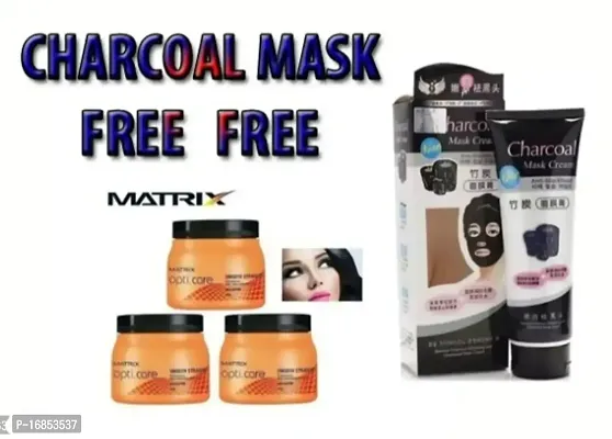 2 opti care smooth straight hair spa and 1 charcoal face mask