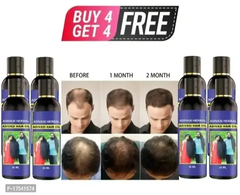 Buy 4 and fet 4 free adivasi hair oil (50ml each)