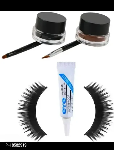 Gel Eyeliner, 1 pair of eyelashes and eyelashes glue