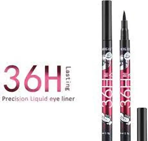 GLAVON 36 Hrs High Precision Liquid Waterproof Eyeliner Pencil with Free White Kajal Pencil [ Combo of 2 Items ]