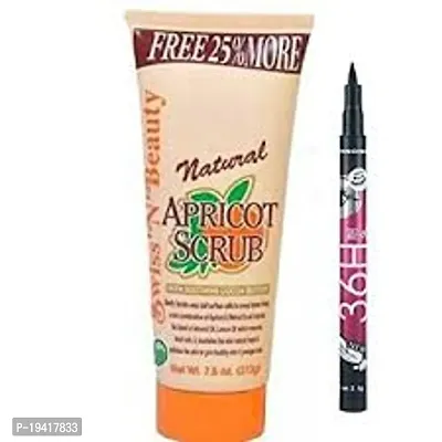 Apricot scrub (pack of 1) and 36h eyeliner