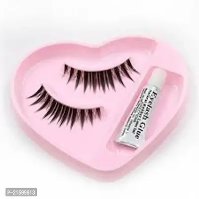 heart shaped eyelash with glue (pack of 1)-thumb0