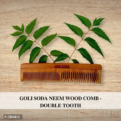 Goli Soda Neem Wood Comb - Double Tooth