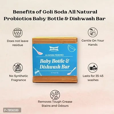 Goli Soda All Natural Probiotics Baby Bottle  Dishwash Bar - 90 g-thumb2