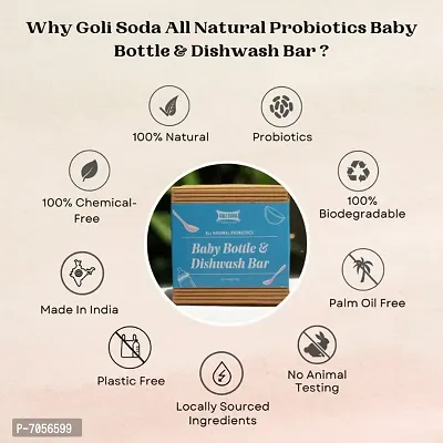 Goli Soda All Natural Probiotics Baby Bottle  Dishwash Bar - 90 g-thumb3