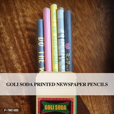 GOLI SODA Upcycled Multicolor Newspaper Pencils (Pack of 10)-thumb2