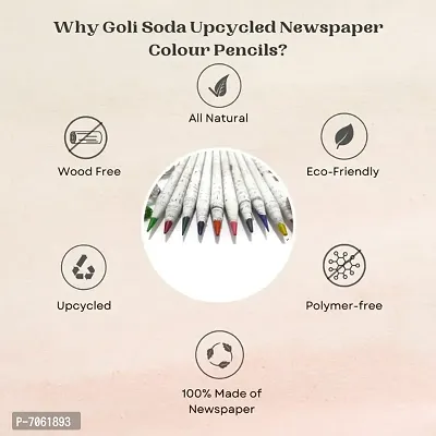 Goli Soda Newspaper Colour Pencils ( 10 Colours )-thumb2