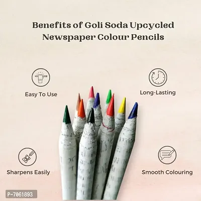 Goli Soda Newspaper Colour Pencils ( 10 Colours )-thumb3
