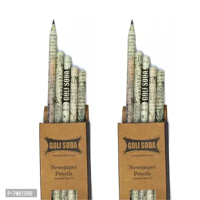 Goli Soda Upcycled Plain Newspaper Pencils (Pack of 10)
