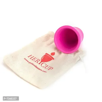 Goli Soda Her Cup Platinum-Cured Medical Grade Silicone Menstrual Cup For Women -Fushia, Regular Size