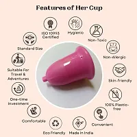 Goli Soda Her Cup Platinum-Cured Medical Grade Silicone Menstrual Cup For Women -Fushia, Regular Size-thumb2