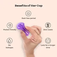 Goli Soda Her Cup Platinum-Cured Medical Grade Silicone Menstrual Cup For Women -Teal Regular Size-thumb1