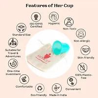 Goli Soda Her Cup Platinum-Cured Medical Grade Silicone Menstrual Cup For Women -Teal Regular Size-thumb2