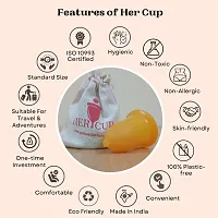 Goli Soda Her Cup Platinum-Cured Medical Grade Silicone Menstrual Cup For Women -Yellow, Regular Size-thumb2