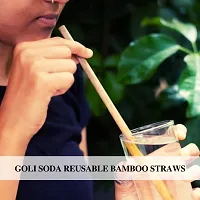 Soda-offer - Bamboo Straws - Set of 6 - Eco-friendly / Washable / Reusable-thumb1