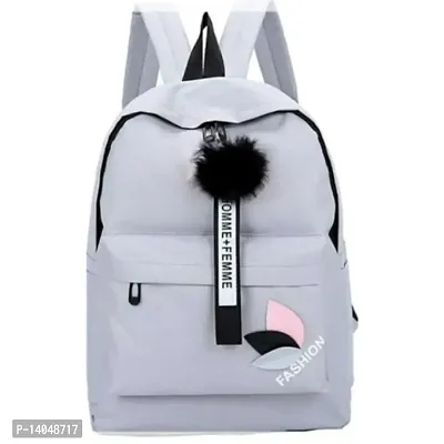 GRAY Fashion Backpack Stylish School Bag For Girls /Women's College Travel Backpack for Girls, Capacity 15 Litre-thumb0