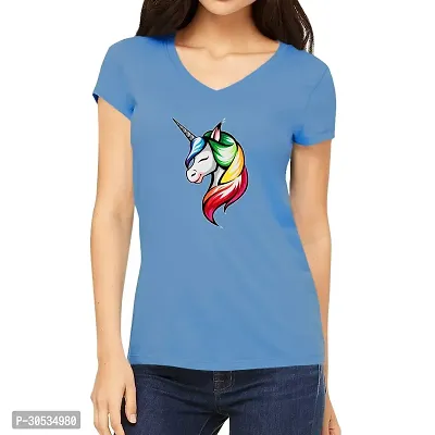 Elegant Cotton Blend Printed Tshirt For Women