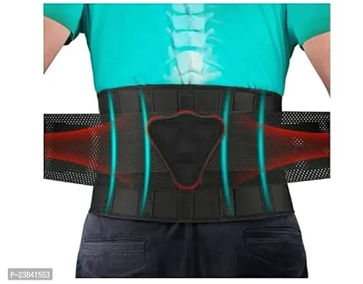 Abdominal And Waist belt for Back Pain Relief-Compression Easy Fit Back Belt with Double pull mechanism (XL, Black)