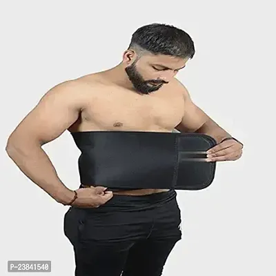 Abdominal Belt After Delivery For Tummy Reduction, Lumbo Sacral, Lower Back Brace provides Back Pain Relief - Breathable Belt for Men and Women (Black, Free size)