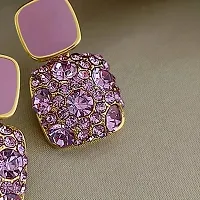 Purple Korean Diamond Party Wear Earring-thumb4