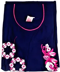 RENUKA Desi Closet Gorgeous Embroidered Kurti Crepe Kurtis (4 Kurti) (Dark Blue, XXL)-thumb2