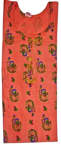 RENUKA Desi Closet Gorgeous Printed Crepe Kurtis (4 Colour avilable) (Orange, XXL)-thumb1