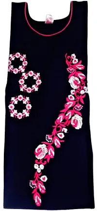 RENUKA Desi Closet Gorgeous Embroidered Kurti Crepe Kurtis (4 Kurti) (Dark Blue, XXL)-thumb3