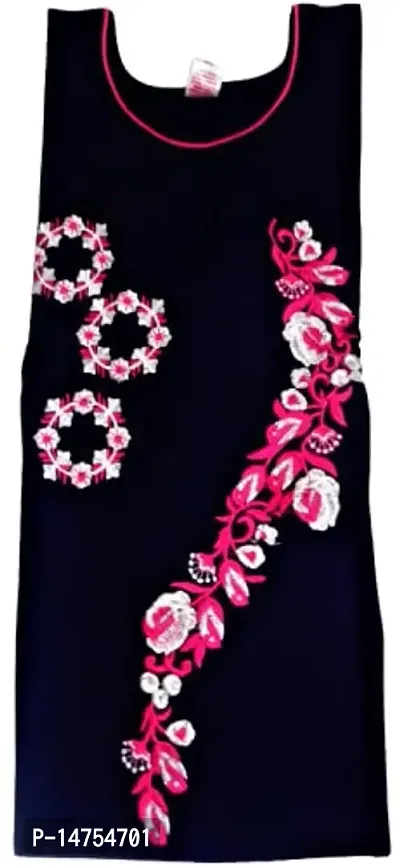 RENUKA Desi Closet Gorgeous Embroidered Kurti Crepe Kurtis (4 Kurti) (Dark Blue, XXL)-thumb4