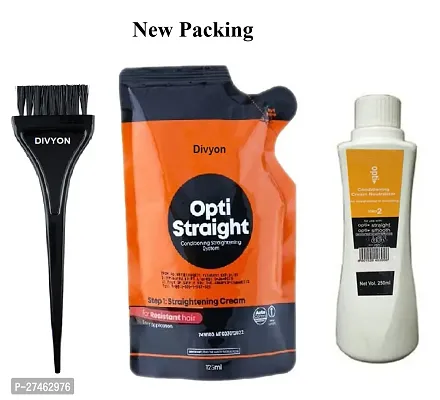 Divyon Die Brush with Opticare Straight Resistant Cream 125ml  Neutralizer 250ml Combo (3 Items in the set)-thumb0