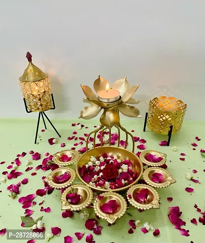 Classic Metal Diya For Pooja And Home Decoration