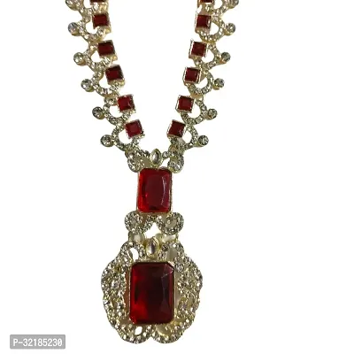 Stylish Maroon Alloy American Diamond Jewellery Set For Women-thumb3