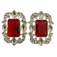 Stylish Maroon Alloy American Diamond Jewellery Set For Women-thumb3