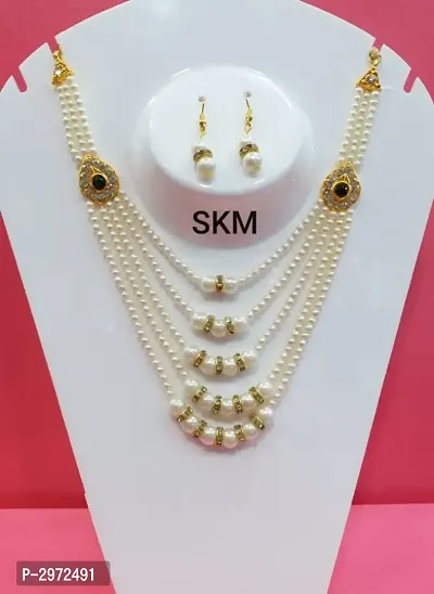 Beautiful Moti Necklace Set with Matching Moti Earrings. In different beautiful variations-thumb0