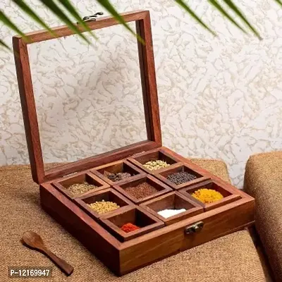 Wooden spice box cantainer-thumb0