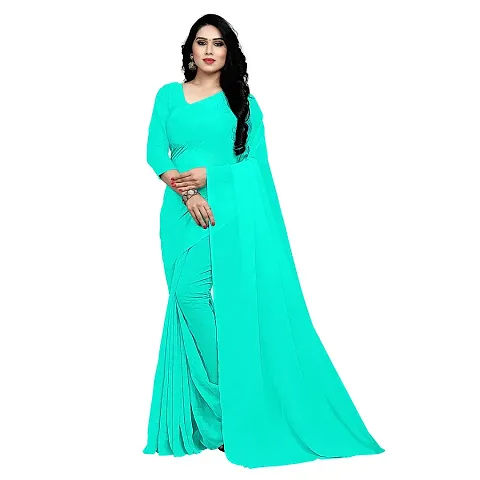 Trending Georgette Saree without Blouse piece 