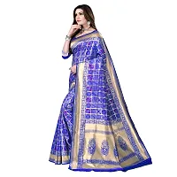 Beautiful Silk Blend Woven Design Saree With Blouse Piece For Women-thumb2