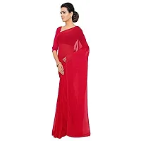 Sidhidata Textile Combo of 2 Women's plain Solid pure Georgette Saree With Unstitched Blouse Piece {Pack of Two} (Combo plain red-701_Red  Light Pink_Free Size)-thumb3