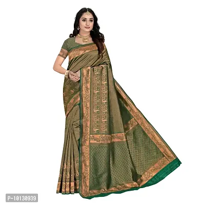 Beautiful Art Silk Jacquard Saree With Blouse Piece For Women-thumb0