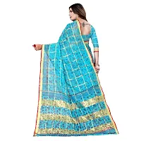 Beautiful Cotton Blend Printed Saree With Blouse Piece For Women-thumb2