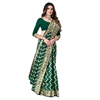 Beautiful Silk Blend Woven Design Saree With Blouse Piece For Women-thumb1