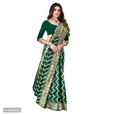 Beautiful Silk Blend Woven Design Saree With Blouse Piece For Women-thumb2